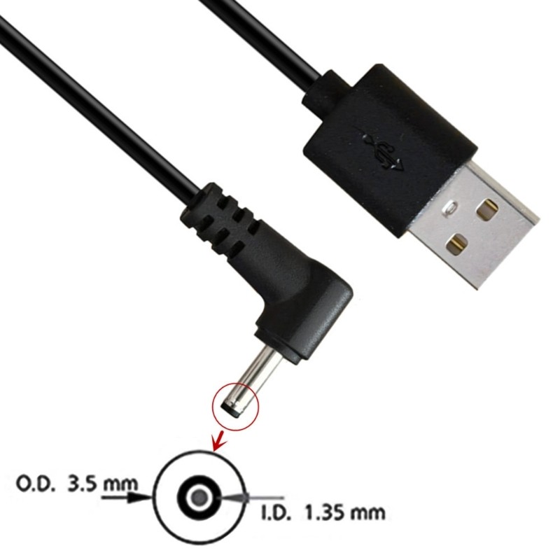 DC5V Power Cable,USB2.0 Male to DC3.5mmx1.35mm Male Power Cord for Router, LED gallery