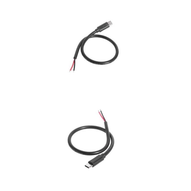 30cm Thick 2Pin Type C Male Charging Cord 35W DIY Quick Connection Cable Line