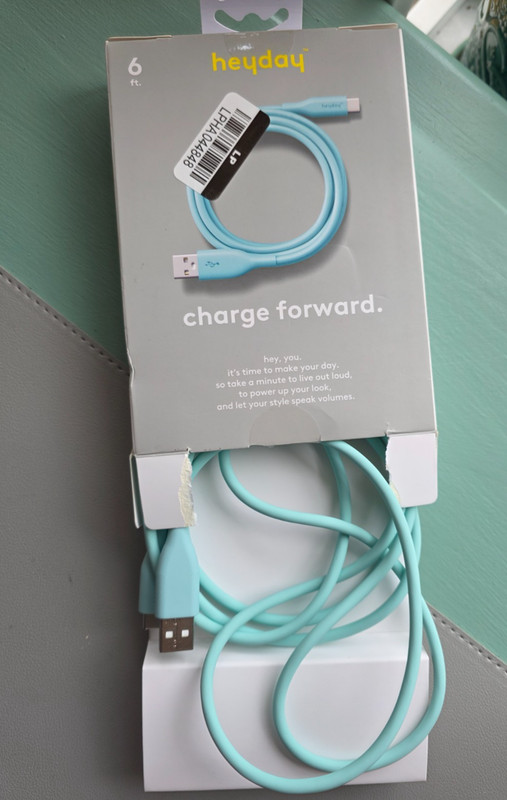 Heyday USB-A to USB-C Soft Touch 6 Foot Cable Blue gallery