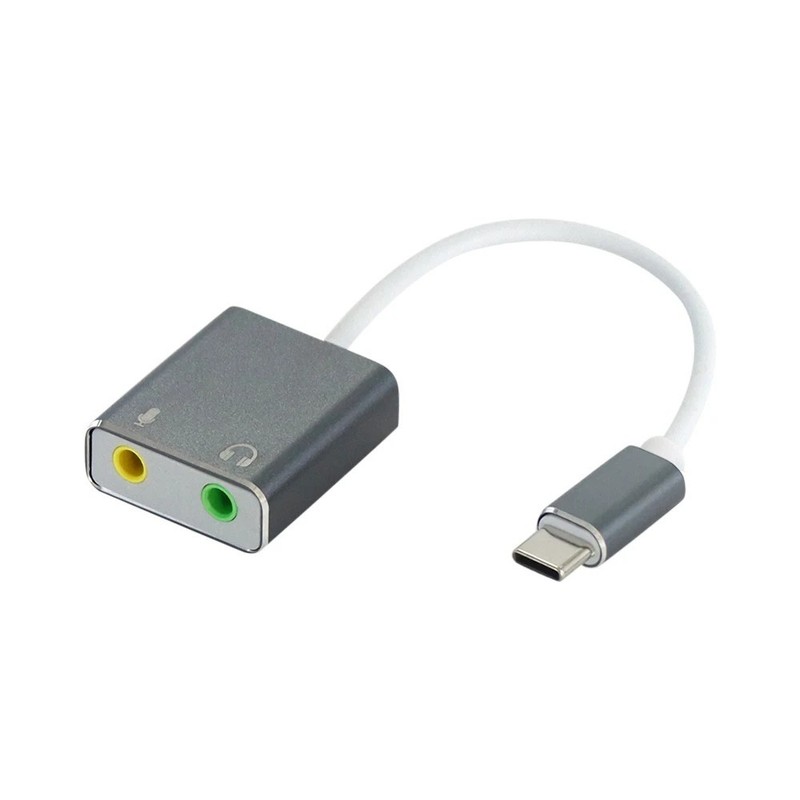 USB Type-C External Sound Card 7.1 Cable Stereo Audio Mic Adapter Charger for PC gallery