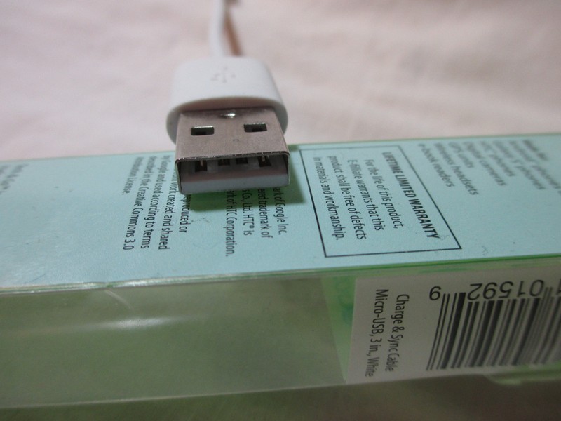 Tech & Go Charge & Sync Cable Micro USB 3" Android Galaxy HTC Camera GPS Headset gallery