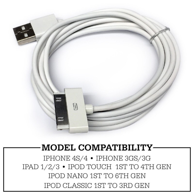 2pcs For Apple iPod Classic 80GB 120GB 160GB Charger USB Data Cable 2M gallery