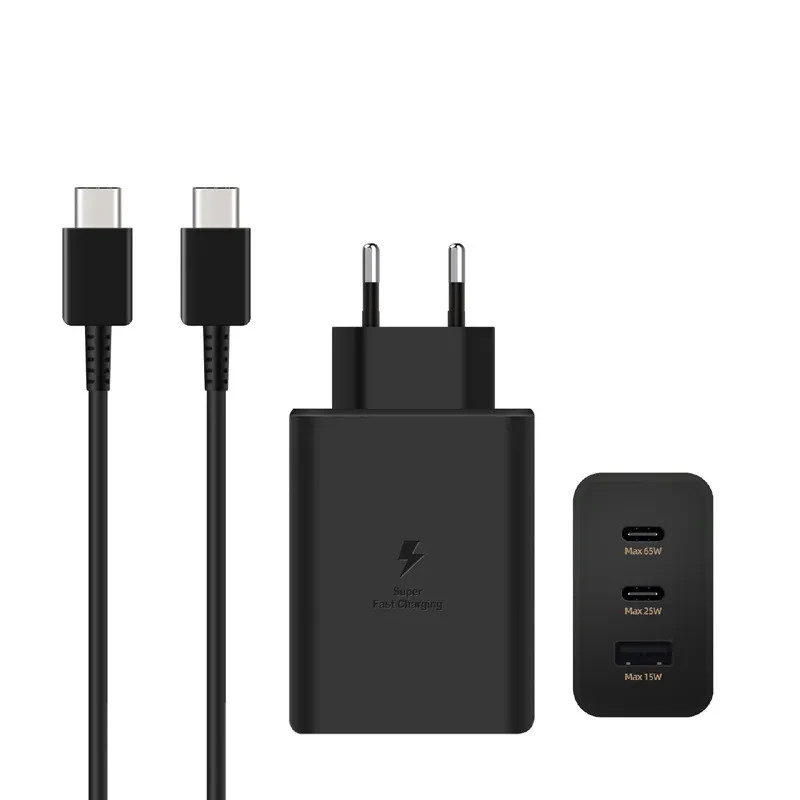 65W Ultra Fast Charger 3 Ports With 1m/2m Cable Type-C for Samsung Galaxy S26 gallery