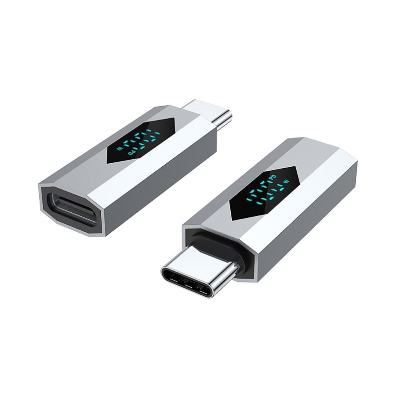 100W USB C Adapters Type C to USB C Adapters Type C LED Display Adapters OTG gallery