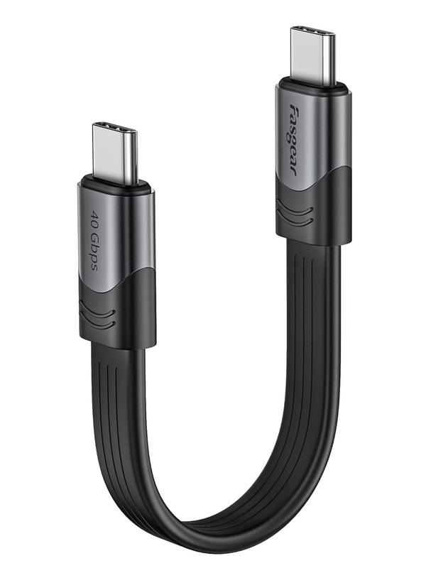 Flat USB C Cable 6-inch, 40Gbps Transfer Rate for Tablets & Personal Computers gallery