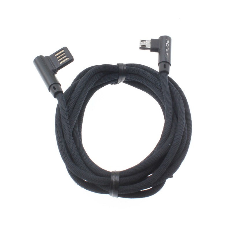 RIGHT ANGLE 90 DEGREE 6FT LONG USB CABLE CHARGE POWER GAMING CORD For CELL PHONE