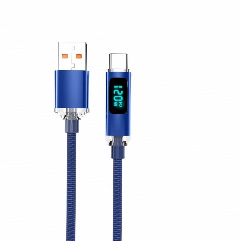 JINMUXI 120W USB A To Type C Super Fast Charging Cable Digital Display for Xiaom gallery