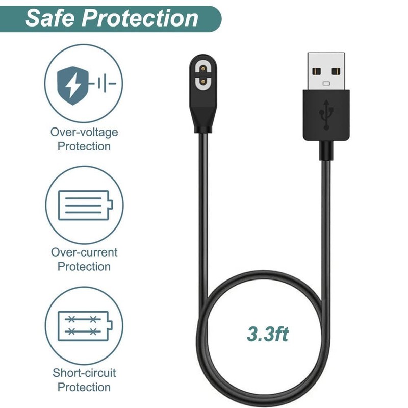Fast Charging Magnetic USB Cable for Shokz Headphones – 1m Length Black gallery