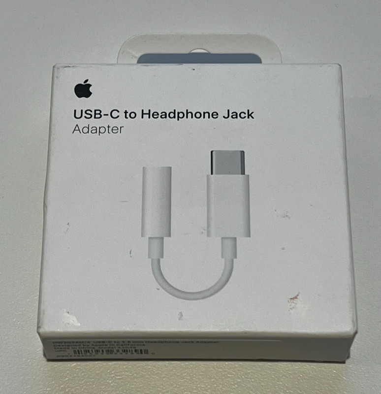 NEW IN BOX – Apple USB-C to 3.5mm Headphone Jack Audio Adapter, White (A2049)
