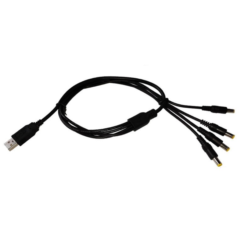 2/3/4/5 in 1 Power Cable USB Male to 5.5mmx2.5mm Male Power Cord for Router LED gallery