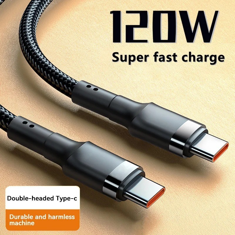 120W USB C to USB Type C Cable Fast Charger PD Cord For iPhone 16 15 Samsung S24