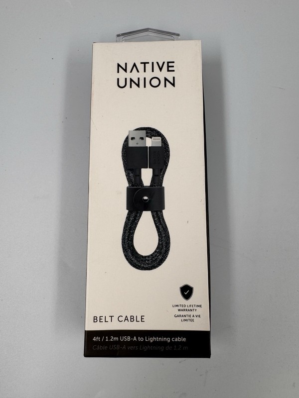 Native Union Belt Cable 4′ Lightning “MFi-Certified” to USB-A Cable – Cosmos