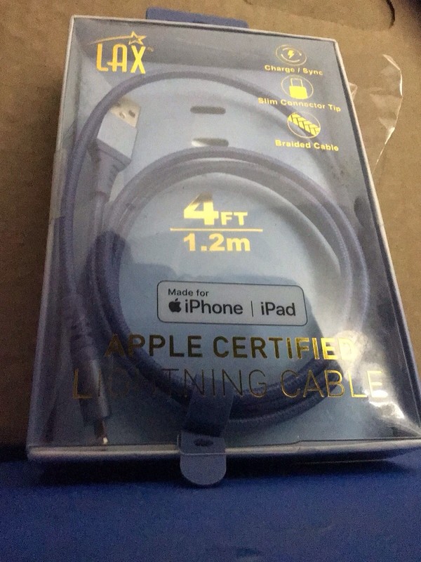 LAX Apple Certified charging Cable 4ft.for I-Phone.New gallery