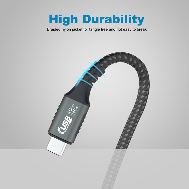 Thunderbolt 4 USB-C Cable 40Gbps 8K 240W Charger Adapter For HP Laptop Notebook gallery