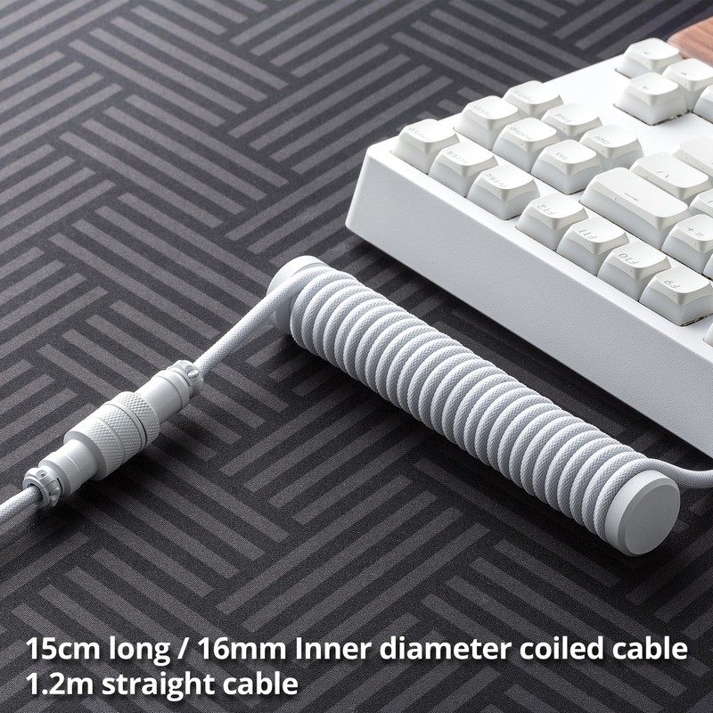 Pro Custom Coiled USB C Cable for Gaming Keyboard Double-Sleeved Mechanical K... gallery