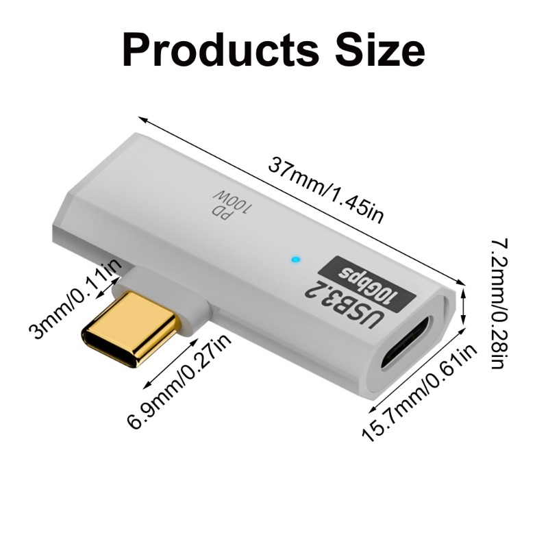 USB C OTG Adapter Type C 100WPD Charger USB3.2 Splitter 10Gbps Data Tansfer gallery