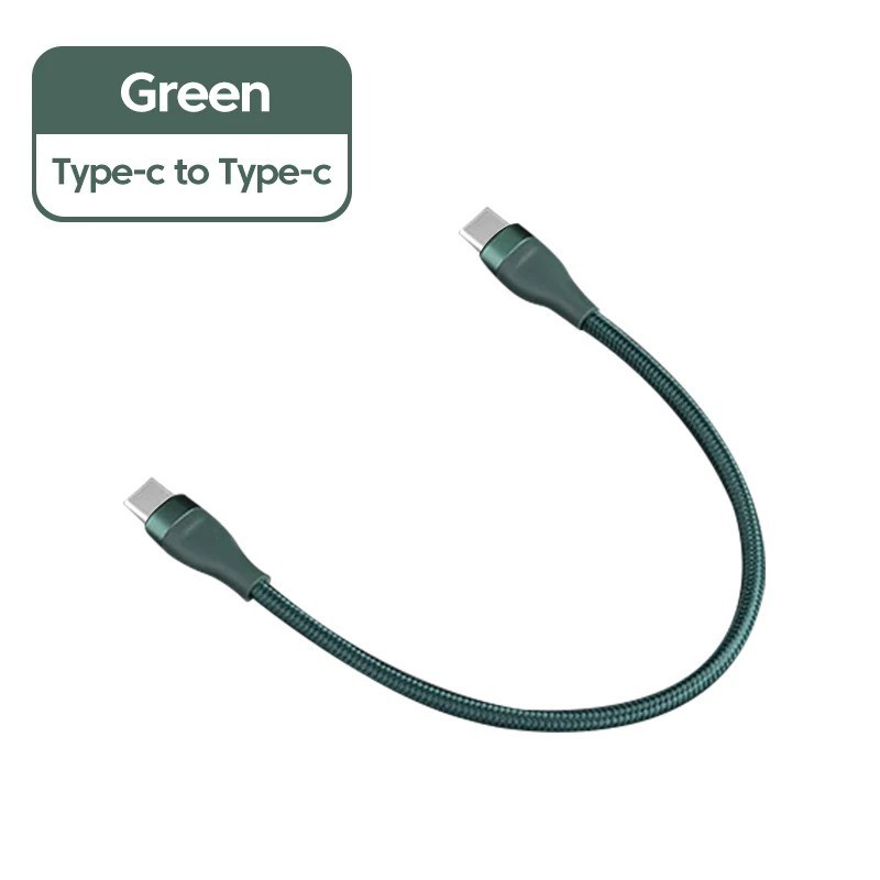 0.25M USB-C to USB-C Cable 66W Fast Charging Data Cord Short for iPhone 15 Samsu