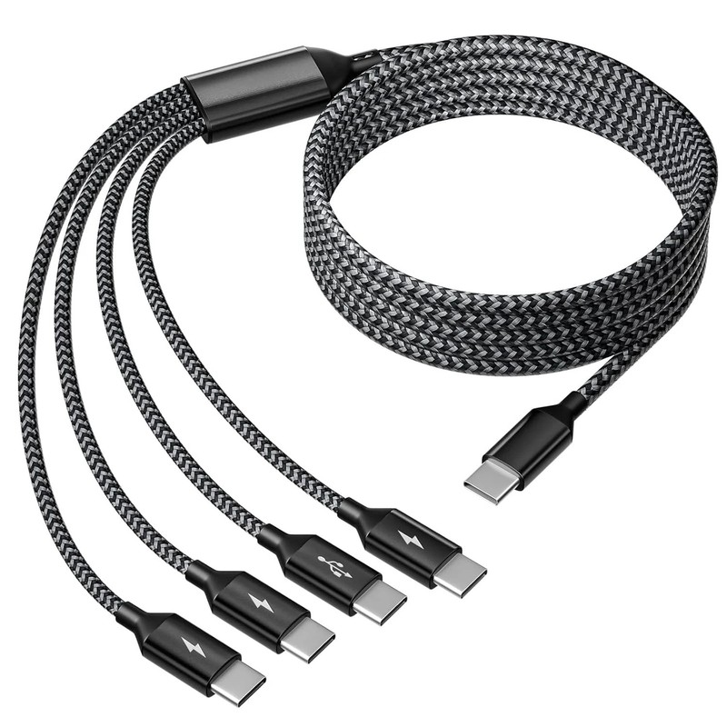 USB C Splitter Multi Charging Cable, Dual Type C Charger Cord,4 in 1 Multiple Ny