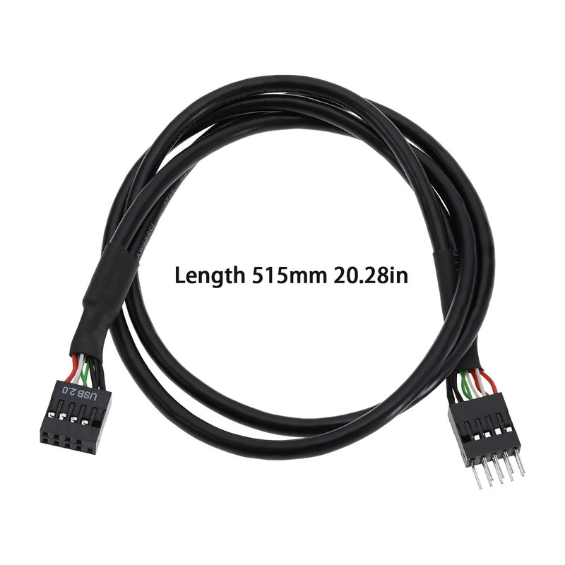 2PCS USB Header Extension Cable USB 2.0 9-Pin to 9-Pin Female Internal Mother... gallery