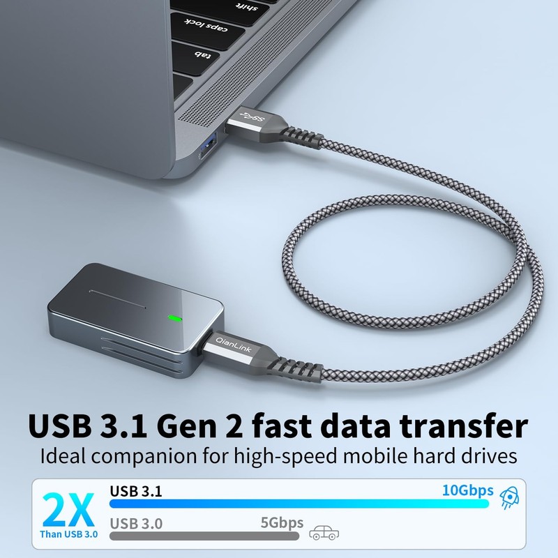 10Gbps Android Auto USB C Cable, 1.5FT 3A USB 3.1 Gen 2 Fast Charge & Data Trans gallery