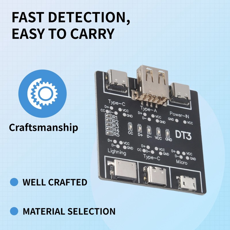 USB Data Line Detection Board for IOS Android Micro-USB Type-C O9L76767 gallery