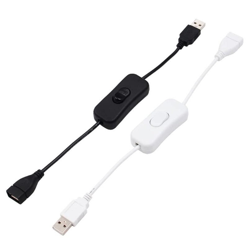 2 Pack Usb Switch On/off Extension Cable 4 Pin Data Sync 2.0 Cord 303 Rocker