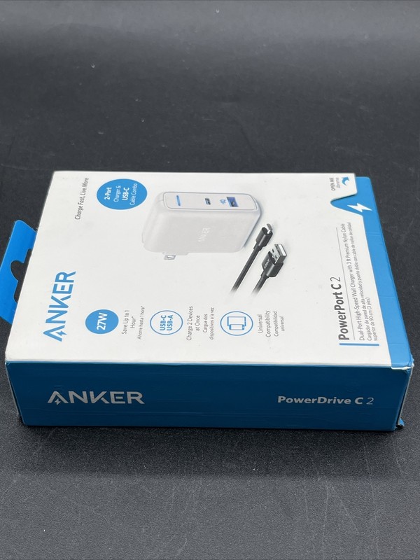 Anker PowerPort C 2, Dual-Port Hi-Speed Wall Charger, B2627JD1 BRAND NEW! gallery