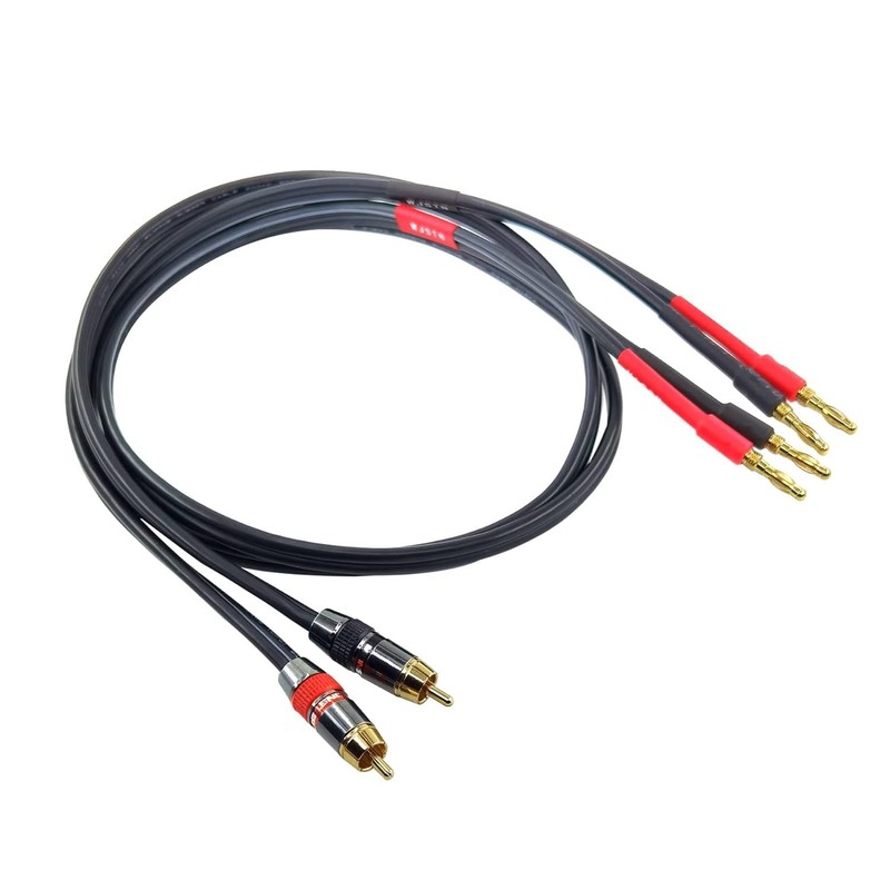 Banana Plug to RCA Speaker Cable Banana Plug to RCA Speaker Cable 12AWG Cable... gallery