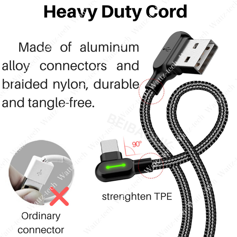 3Pack Mcdodo 90 Degree USB Charger Cable Fast Charge For iPhone 14 13 12 11 XR 8 gallery