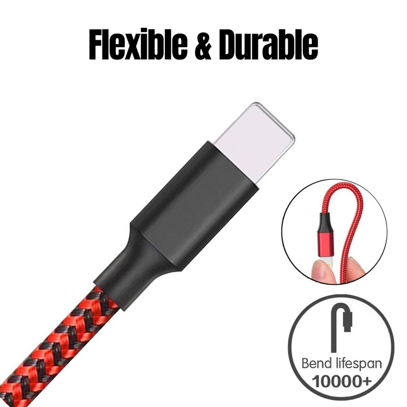 3/5/6Pack 6/10Ft USB Fast Charger Cable For iPhone 14 13 12 11 8 6 Charging Cord gallery