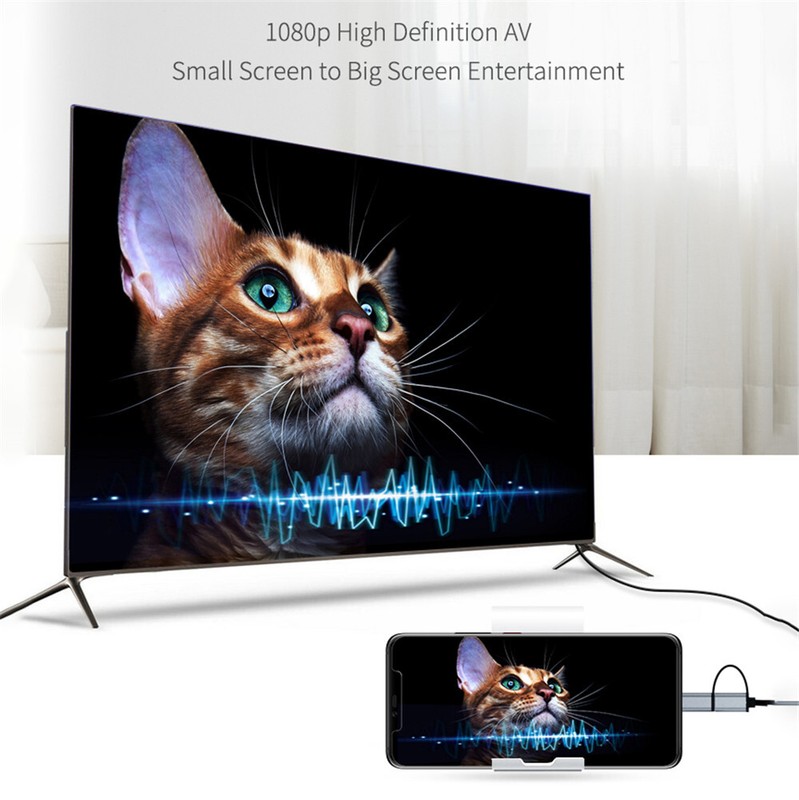 2 in 1 Micro USB Type C to HDMI Cable Adapter 1080P For Phone to HDTV Projector gallery
