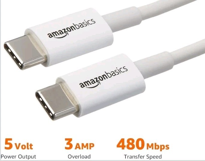 USB C Type C Cable 1.8M FAST CHARGE C To C Speed 480 Mbps, USB-IF Certified