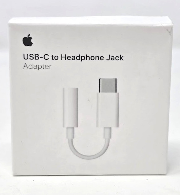 New OEM Genuine Apple USB-C to 3.5 mm Headphone Jack Adapter A2155 MU7E2AM/A