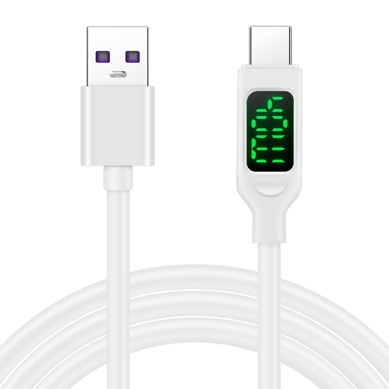 100W/5A USB-A to USB-C Charger Cord USB Type C Cable Fast Charging LCD Display gallery