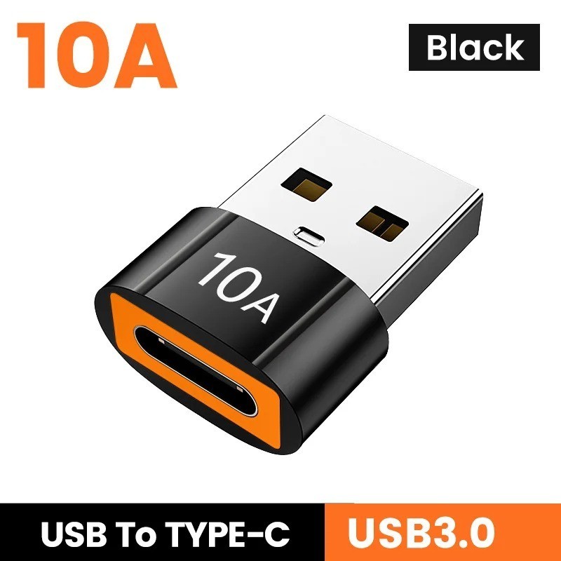 10A USB OTG Adapter USB 3.0 A Male To Type C Female Converter Fast Charger 120W