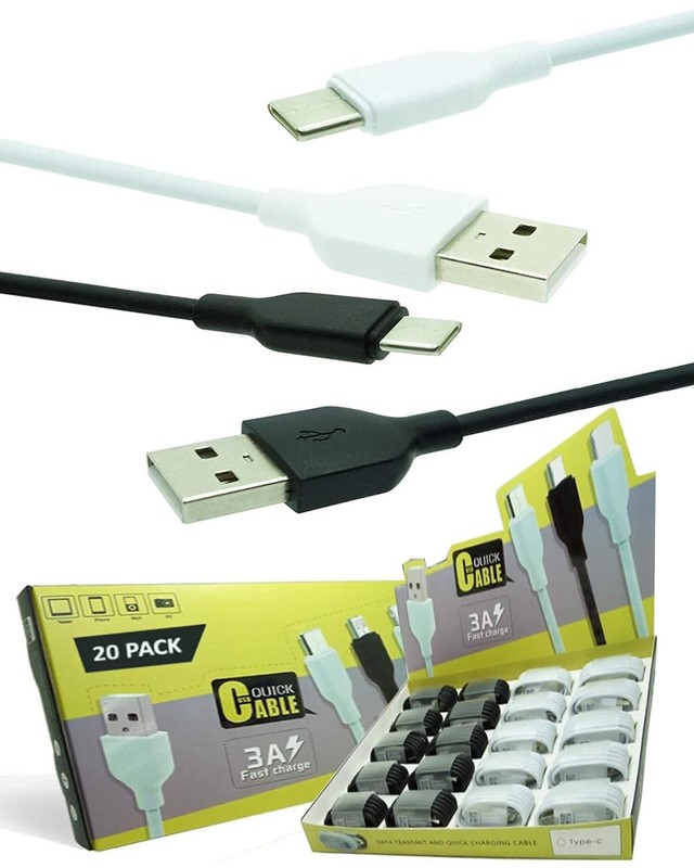 USB Type C Cable Fast Charging [20-Pack 3.3ft], USB-A to USB-C 3A Multi Pack ... gallery