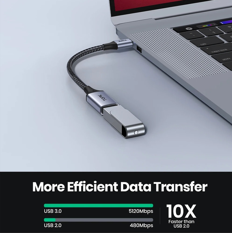 TOPK USB C to USB A Adapter OTG Type C Male to USB 3.0 Female gallery