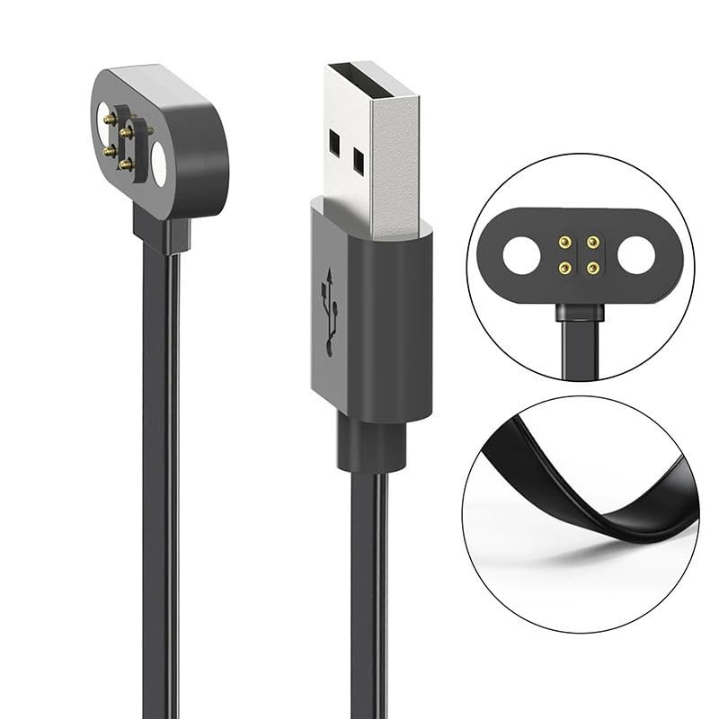 4Pin Magnetic Charging Cable&Usb C Adapter for Mojawa Run Plus, Purra Run, Hapti gallery