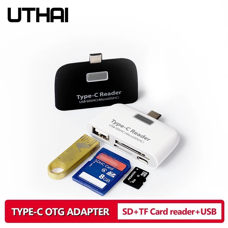 USB C 3.1 Type-C to USB 3.0 OTG HUB Phone Adapter Micro SD Memory Card Reader gallery