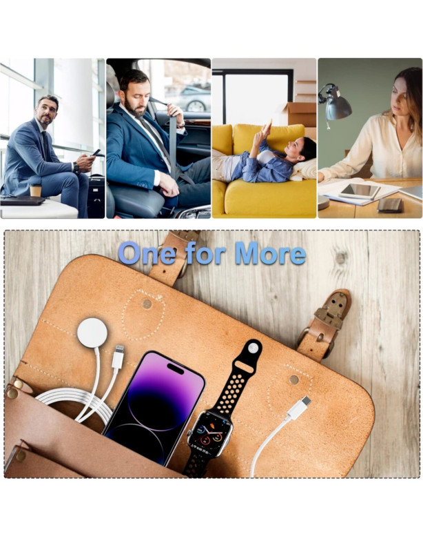 Apple Watch Charger，Upgraded USB C Charger for iWatch, 2 in 1 iPhone and iWatch gallery