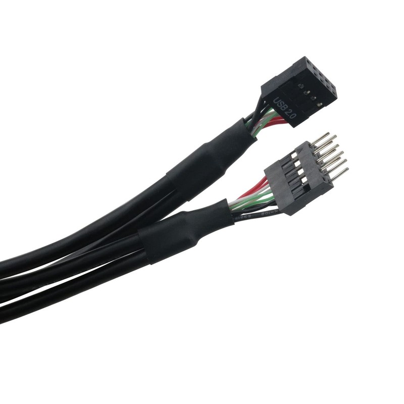 515mm Black USB 2.0 9Pin Male To 9Pin Female Adapter Extension Cord PC gallery