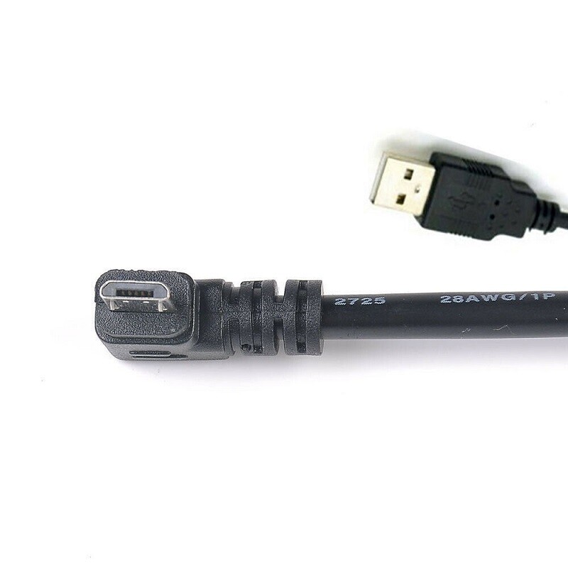 Micro USB Angle Plug Data Sync Charger Cable For Samsung Galaxy S7 S6 /Edge 25CM