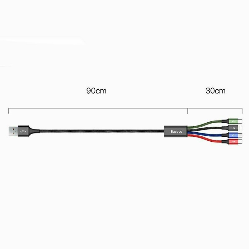 4in1 Cable (Type C , Micro-Usb, 2 X Lighting) Universal for All Smartphones gallery