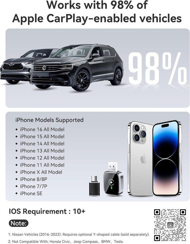 Wireless CarPlay Adapter for iPhone Mini Size Wireless Apple CarPlay Adapter ... gallery