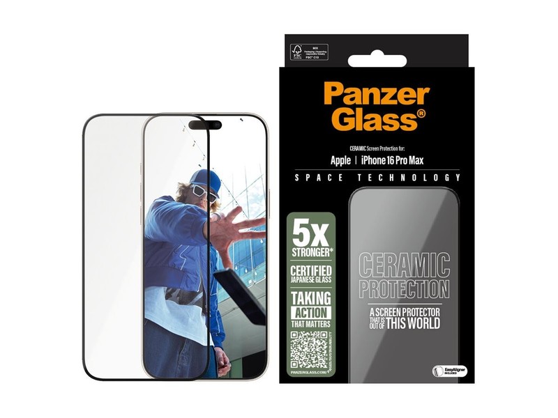 PanzerGlass Ceramic Screen Film for iPhone 16 Pro Max Ultra-Wide 2856