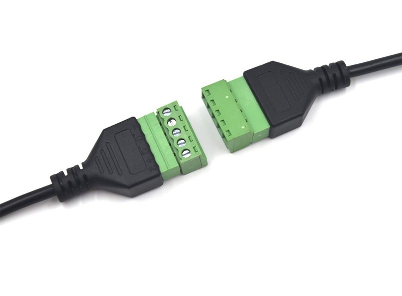 12" USB 2.0 5 Pin Male Terminal Block Cable Solderless Adapter Connector gallery