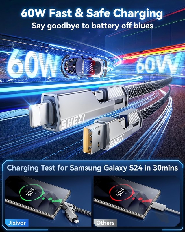 CarPlay & Android Auto Compatible Charger, 5FT Cable gallery