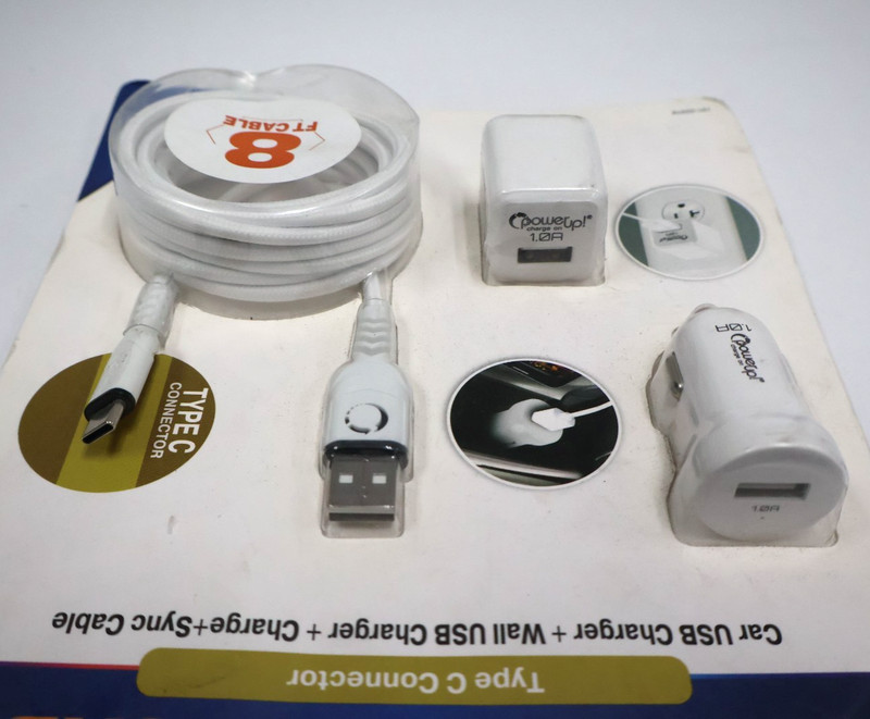New Power Up 191-05978 Car & Wall Charger Value Pack + 8ft gallery