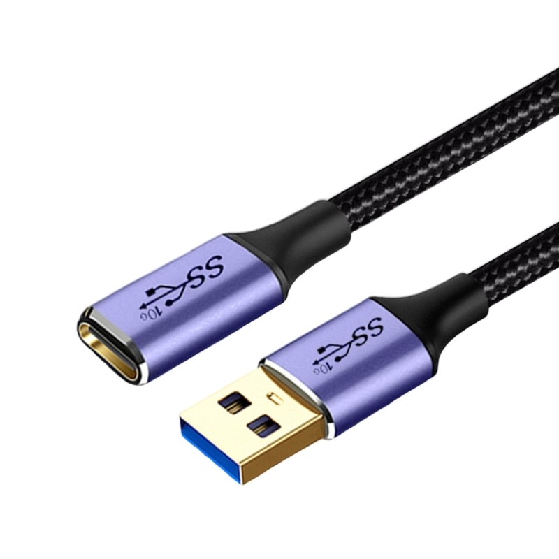 Fast Speed USB A To USB C Female Adapter Cable 0.1-1M For Charging Mouse U Disk