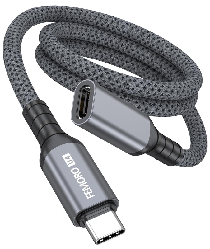 USB C Extension Cable 3ft, 8K60Hz/40Gbps/240W USB 4 Extender, Video Display T…